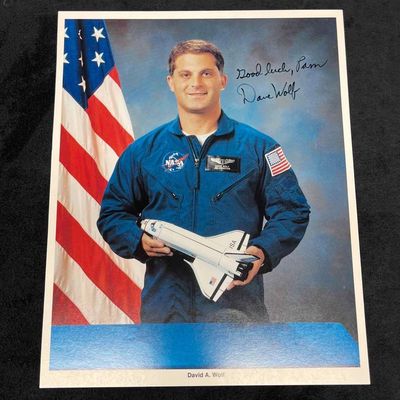 Signed & Inscribed Vintage Photograph Of Astronaut David A. Wolf (JBH25)