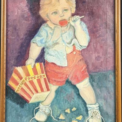 Sale Photo Thumbnail #378: Original Framed Judith Dazzio Acrylic On Canvas