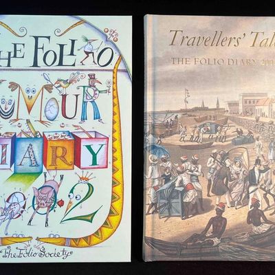 Sale Photo Thumbnail #267: Two Folio Society Diaries 2001 Travelers Tales & 2002 Humor Diary