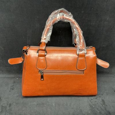 Sale Photo Thumbnail #123: Faux Natural Leather Handbag With Crossbody Strap