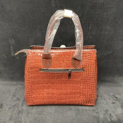 Sale Photo Thumbnail #139: Brown Croc-Print Handbag