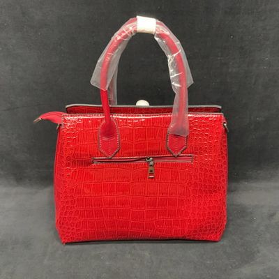 Sale Photo Thumbnail #157: Red Faux Gator Handbag