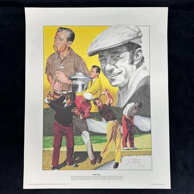 Jim McQueen Signed and Numbered Lithograph Bob Toski Golf Digest Commemorative Print #19