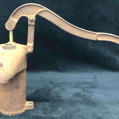 Sale Photo Thumbnail #332: Vintage McDonald Dubuque Water Works Manual Water Pump For Garden