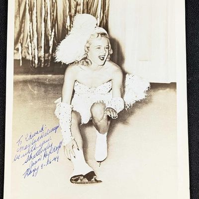 Sale Photo Thumbnail #373: Autographed Ice Skater Joan Hyldoft Photo
