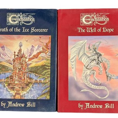 Sale Photo Thumbnail #374: Two Enchantica Fantasy Hardcover Books Andrew Bill