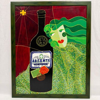 Sale Photo Thumbnail #141: Alain Despert La Fee Verte Original Absente Painting 2000