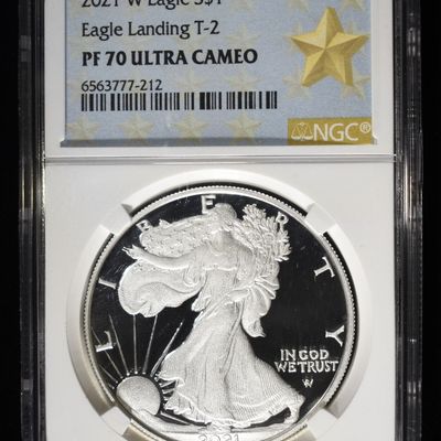 2021-W T-2 PROOF SILVER EAGLE NGC PF70 ULTRA CAMEO