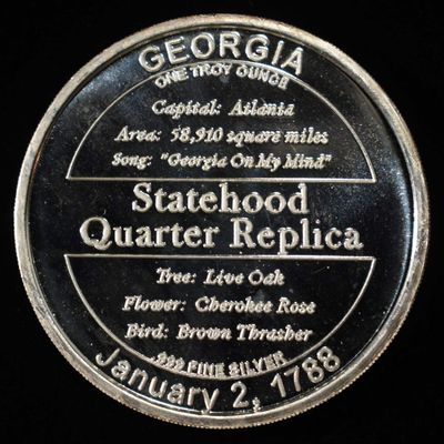 GEORGIA 1 OZ .999 SILVER ROUND