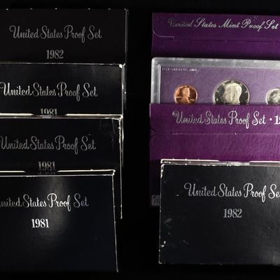 1985, 87, 89 (2) 82 & (3) 81 PROOF SETS