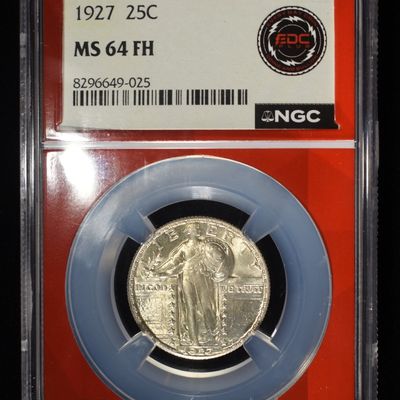 1927 STANDING LIBERTY QUARTER NGC MS-64 FH
