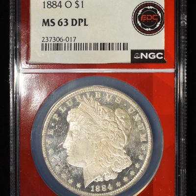1884-O MORGAN DOLLAR NGC MS-63 DPL