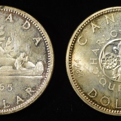 (2) 80% SILVER CANADIAN DOLLARS