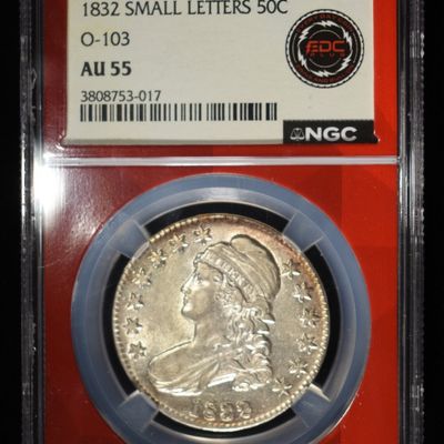 1832 SL BUST HALF DOLLAR NGC AU-55 O-103