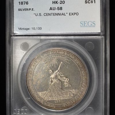 1876 SC $1 "US CENTENNIAL" EXPO SEGS AU/BU HK-20