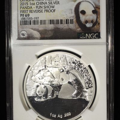 2015 1OZ CHINA SILVER PF69 NGC