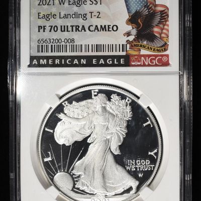 2021-W T-2 PROOF SILVER EAGLE NGC PF70 ULTRA CAMEO