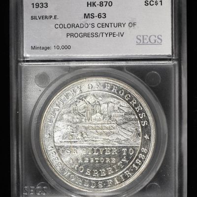 1933 COLORADO SO CALLED DOLLAR SEGS CH BU HK-870