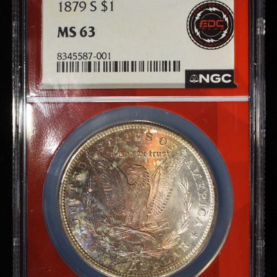 1879-S MORGAN DOLLAR NGC MS-63 AMAZING COLOR