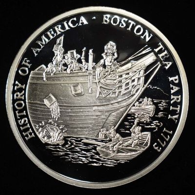 BOSTON TEA PARTY 1773 APPROX 0.64 OZ .999 SILVER