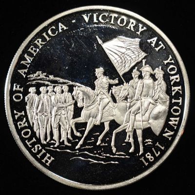 VICTORY AT YORKTOWN 1781 APPROX 0.8 OZ .999 SILVER