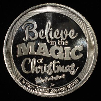 CHRISTMAS 1/2 OZ .999 SILVER ROUND