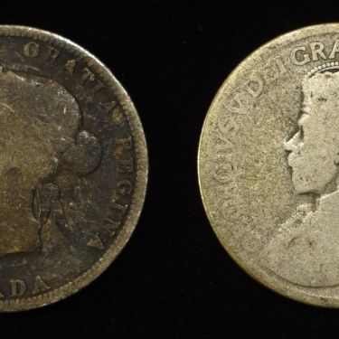 (4) 92.5% SILVER CANADIAN 25 CENTS