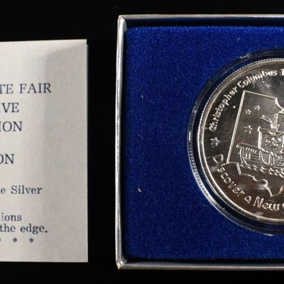 1992 OHIO STATE FAIR 1 OZ .999 SILVER MEDAL