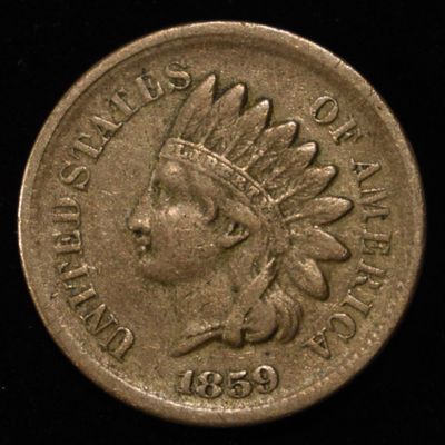 1859 INDIAN HEAD CENT XF/AU