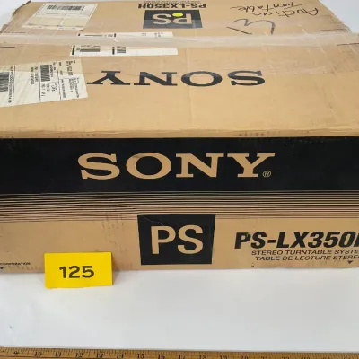 Sale Photo Thumbnail #24: Sony PS-LX350H stereo turntable system in its original cardboard packaging box.