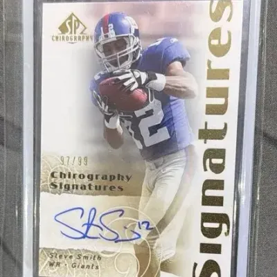 Steve Smith Upper Deck Trilogy Signature Autograph New York Giants 97/99