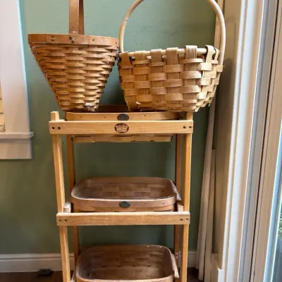 Peterboro Basket Co. Three-Tiered Basket Stand