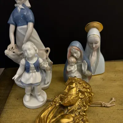 Vintage Porcelain Figurines - Bavarian Girl, Madonna & Child, Madonna & Others