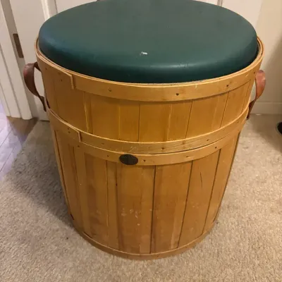 Peterboro Basket Co Bucket Storage Ottoman