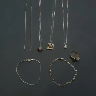 Sterling Silver Pendant Necklaces, Bracelets And Ring