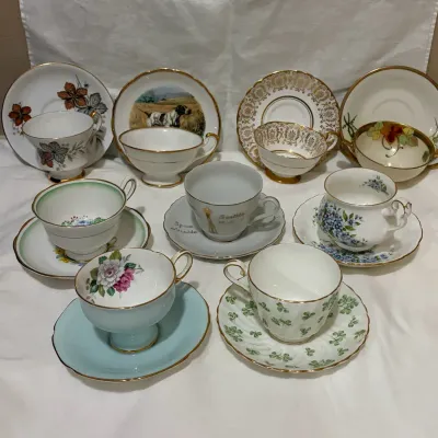 English Teacup and Saucers - Paragon, Ainsely, Windsor & Others