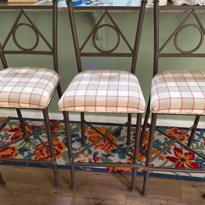 Metal Upholstered Barstools