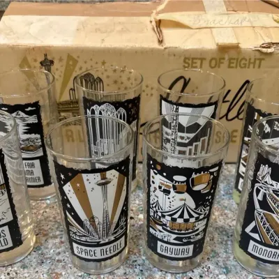 1962 Seattle World’s Fair Glasses - NIB