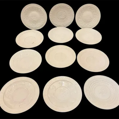 Vintage Belleek Irish Porcelain Collectors Plates Lot 10 Christmas 1970s