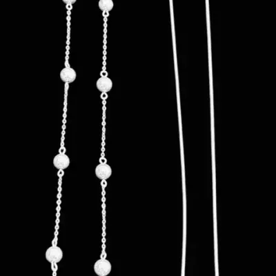 Sterling & Pearl Pendant & Sterling Beaded Necklace