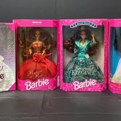 Summit Barbie, Emerald Elegance Barbie, Radiant in Red Barbie & Crystal Splendor Barbie 