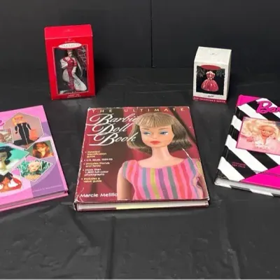 Barbie Collector Books & 2 Ornaments