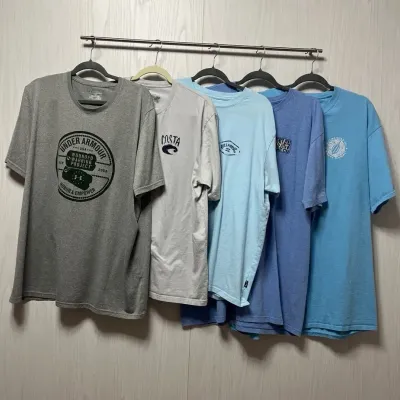 Men’s XXL Cotton Tee Shirts (Under Armour, Billabong, Costa, Hurley Surf, and Koloa Surf)