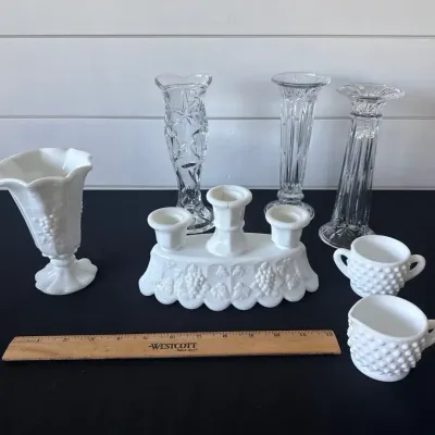 Timeless Milk Glass and Sparkling Crystal
