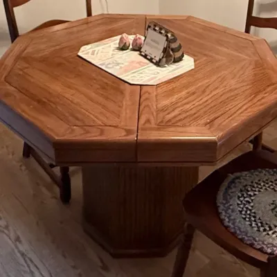 Sale Photo Thumbnail #7: Game Table & 4 Chairs (Item 9 & 10) - solid wood, excellent condition, $600 OBO for Set