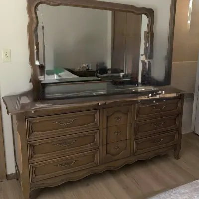 Sale Photo Thumbnail #10: Dresser & Mirror Set - solid wood, excellent condition, $600 OBO