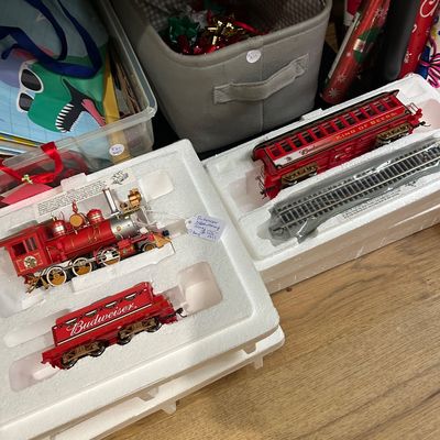 Sale Photo Thumbnail #328: Budweiser train set.  