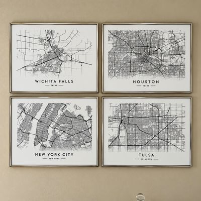 Sale Photo Thumbnail #11: Set of four modern 
Maps not included