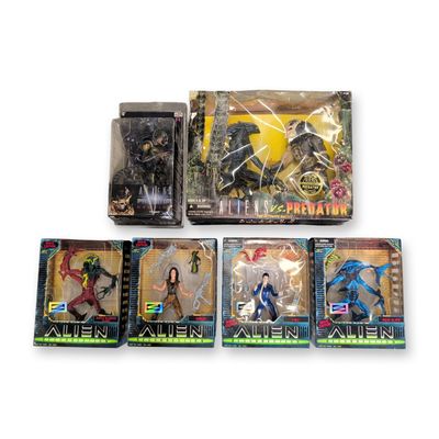 6pc Kenner and NECA Alien and Predator Action Figures