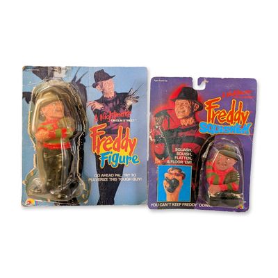 2pc LJN Toys A Nightmare on Elm Street Freddy Krueger Figurines